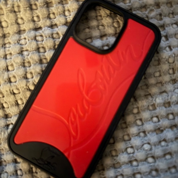 Christian Louboutin Signature Red and Black Phone Case iPhone 14 Pro Max - Picture 3 of 8